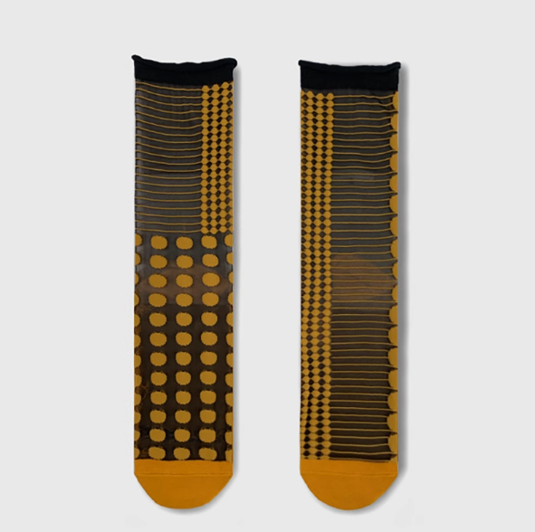 Women's Sheer Floral Socks - Plants