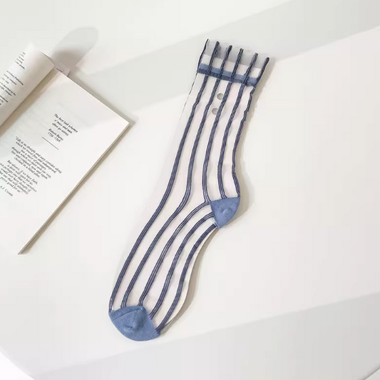 女裝透薄襪 - 直條
