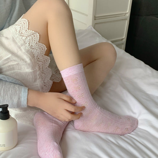 女裝透薄花襪 - 蝴蝶結