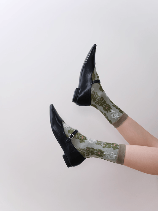 女裝中筒襪 - 翠綠系列